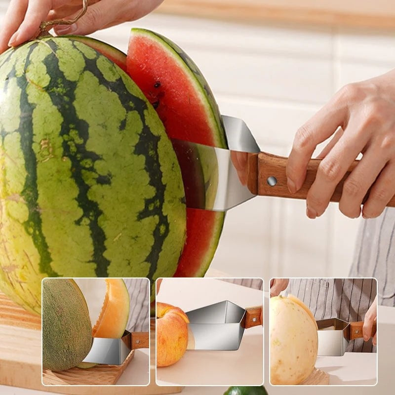 Stainless Steel Watermelon Slicer – Triangle Fruit Cutter Tool