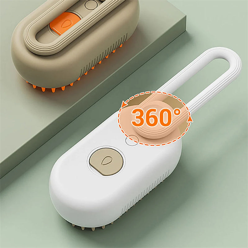 Steamy 3-in-1 Electric Pet Grooming Brush