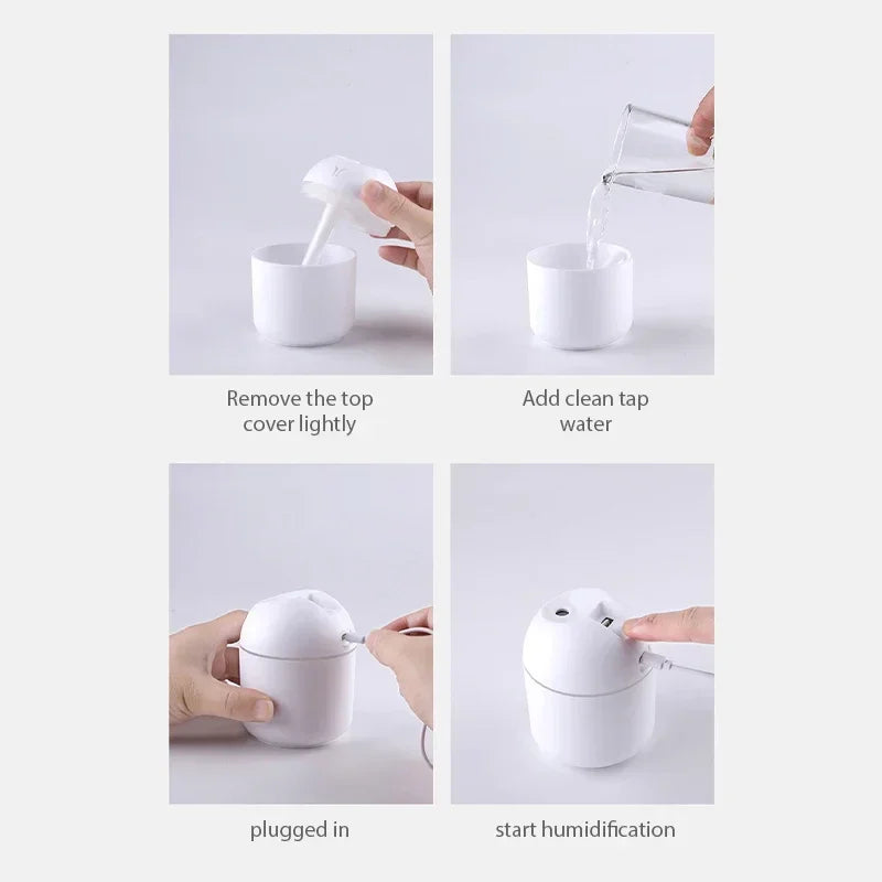 250ML USB Essential Oil Diffuser with LED Night Light