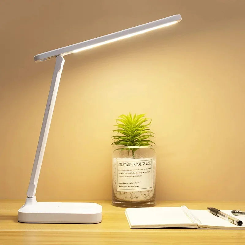 Touch Dimmable LED Folding Desk Lamp with USB Plug