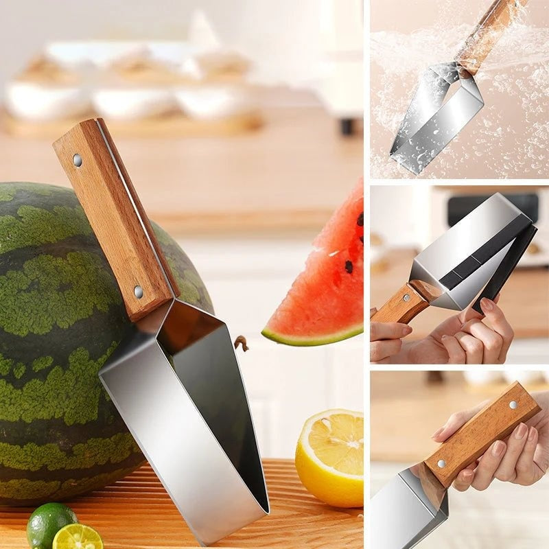Stainless Steel Watermelon Slicer – Triangle Fruit Cutter Tool
