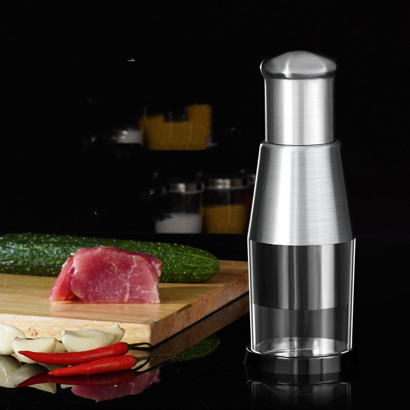 Garlic Crusher & Onion Chopper Manual Vegetable Squeezer Kitchen Gadget
