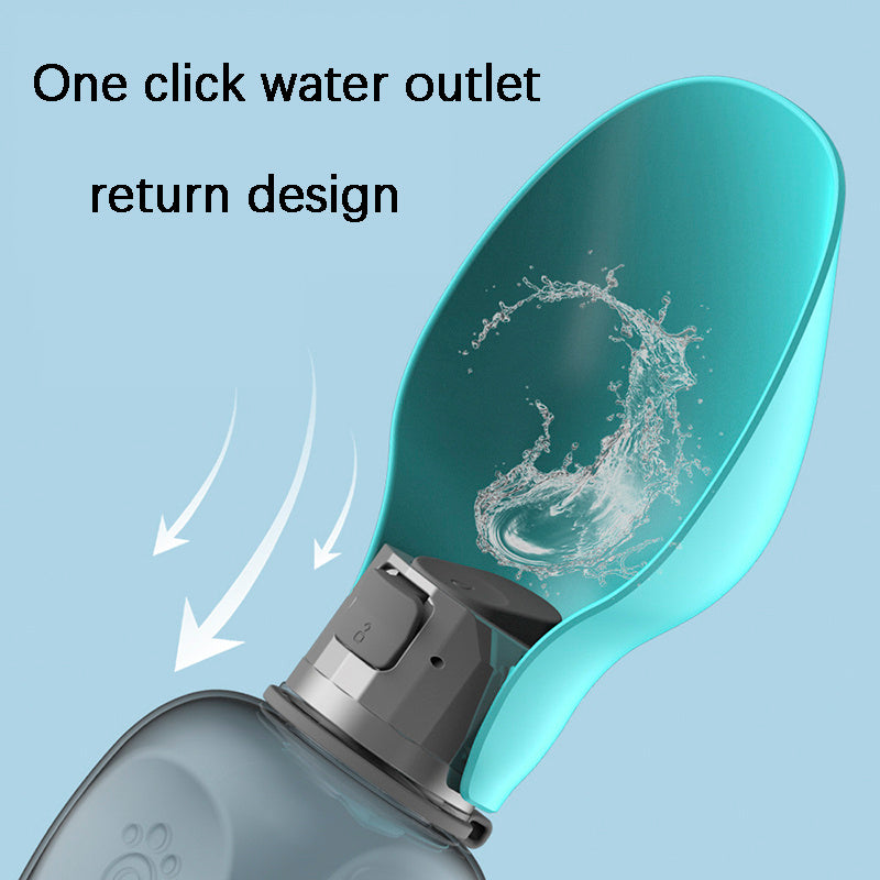 800ml Portable Leakproof Dog Water Bottle with Foldable Bowl