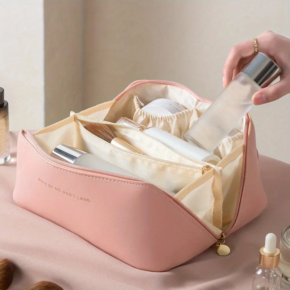 1pc Makeup Organizer Female Toiletry  Bag Make Up Case Storage Pouch Luxury Lady Box, Cosmetic Bag, Organizer Bag For Travel Zip