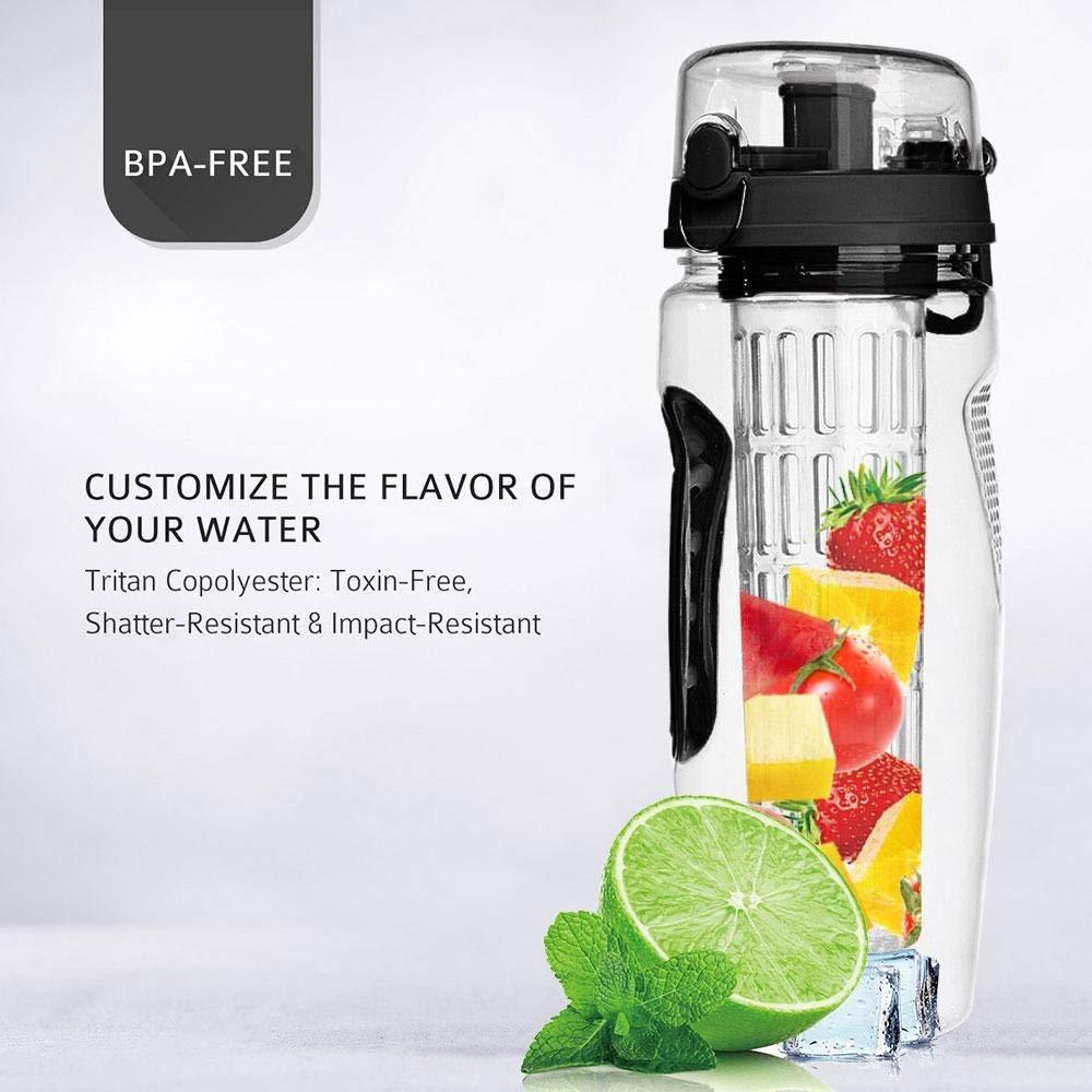 32Oz BPA-Free Fruit Infuser Water Bottle for Sports & Hydration