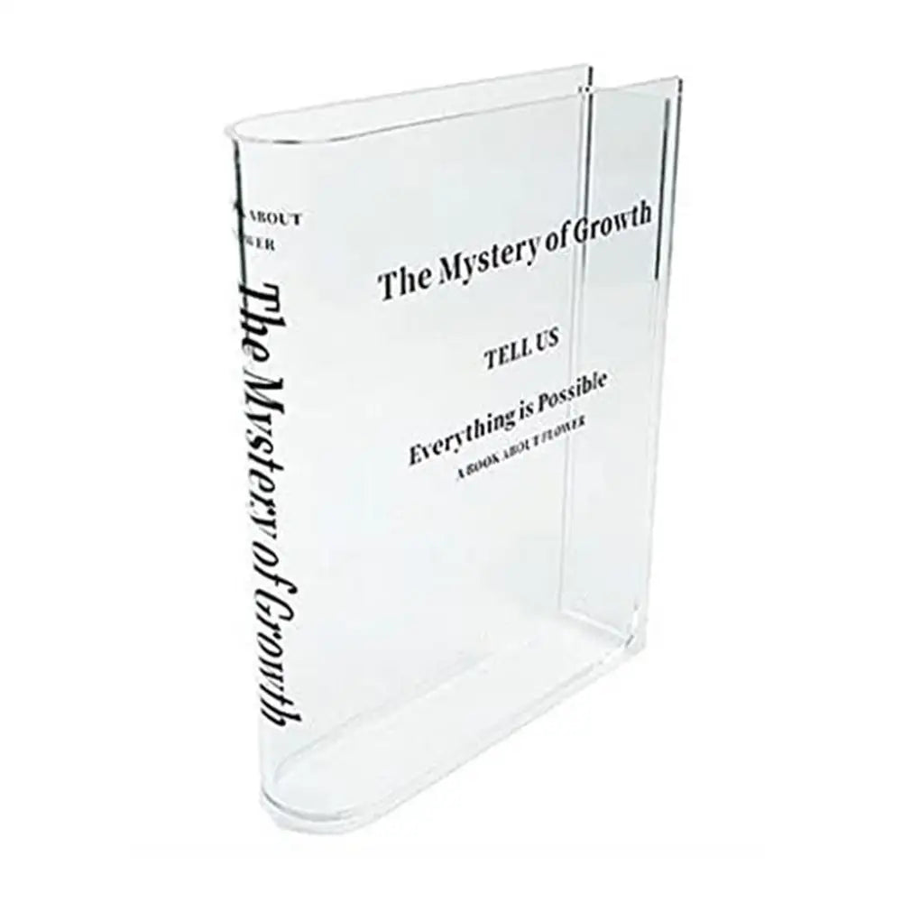 Clear Acrylic Book Vase – Modern Decorative Flower Holder